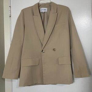 FASHIONNOVA Tan oversized lightweight blazer jacket size Small